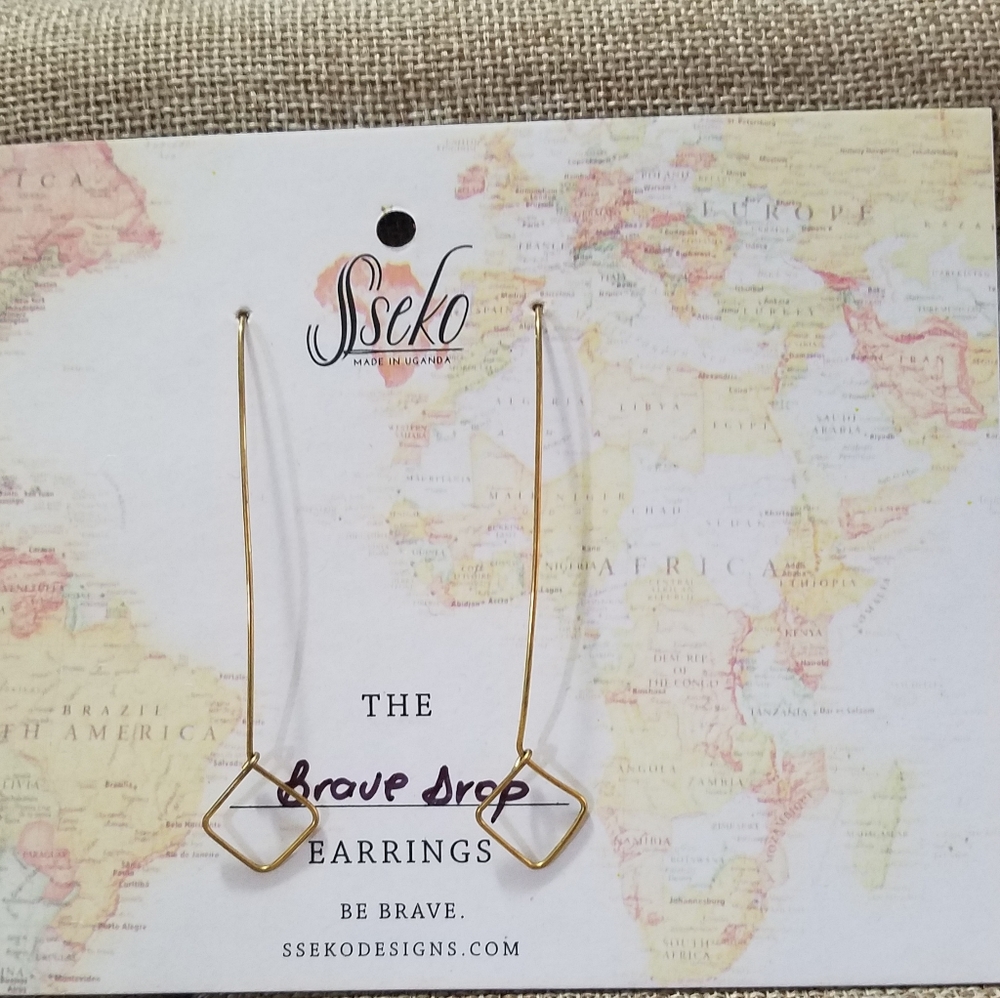 Sseko Designs Brave Drop Earrings, NWT